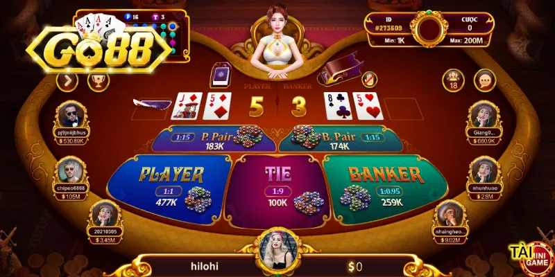 Baccarat game Go88 - Điểm đến uy tín cho người chơi 4 Tỷ lệ cược baccarat game Go88
