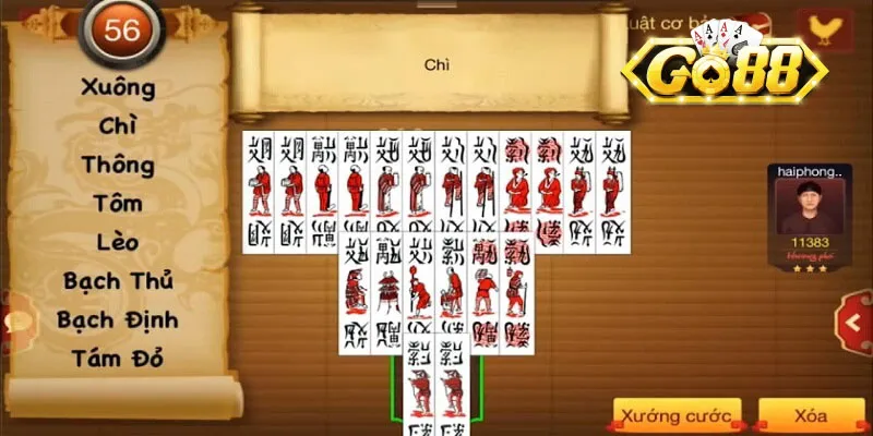 Bài Chắn Go88 - Chi tiết cách chơi cho newbie 4 Cách xướng cước bài chắn Go88