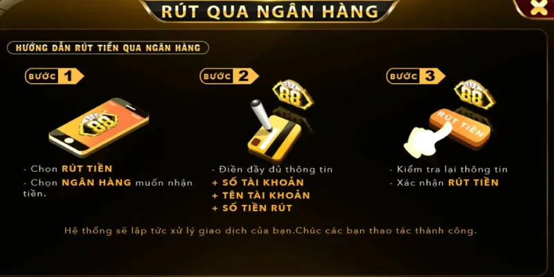 Hướng dẫn nạp rút Go88 2 Giao diện rút tiền Go88