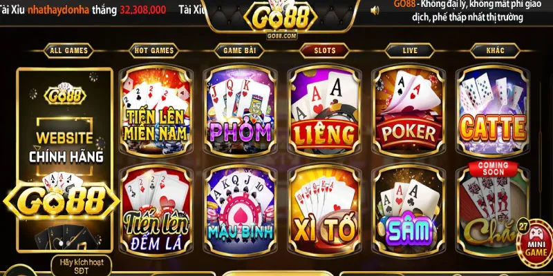 Hướng dẫn chơi Liêng Go88 cho tân thủ mới nhất 2024 2 Giao diện vào game liêng Go88