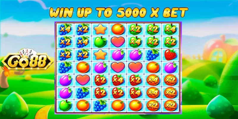 Nổ Hũ Hoa Quả Go88 - Bùng nổ jackpot khủng, hấp dẫn 3 Biểu tượng trái cây nổ hũ hoa quả Go88