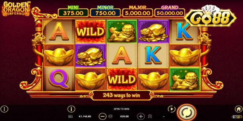 Nổ Hũ Rồng Vàng Go88: Chinh phục jackpot cực khủng 2 Giao diện nổ hũ rồng vàng Go88