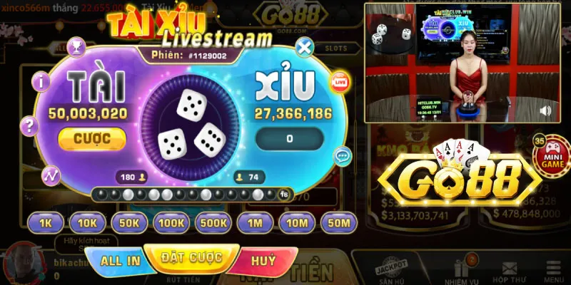 Tài xỉu Go88 - Game dễ kiếm tiền nhất 2 Tài xỉu livestream Go88